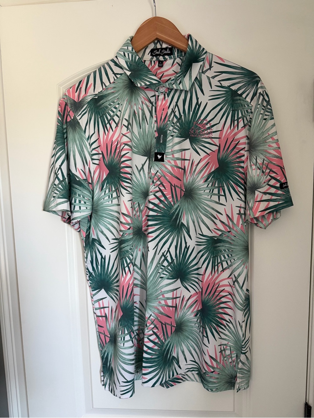Bad Birdie Men’s SolMar Golf Links Cabo San Lucas Palm-Print Polo